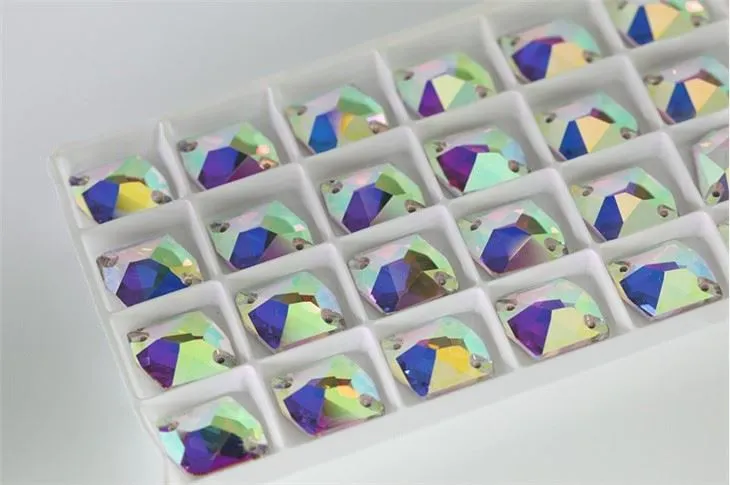 AB Sew On Rhinestone Beads